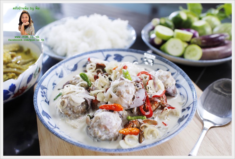 salted crab with pork in coconut milk soup 22