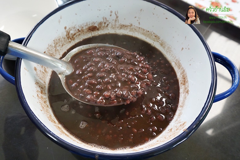 mochi in sweet red beans 07