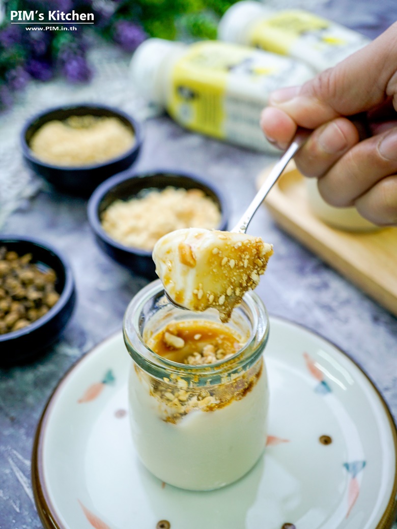 soy custard with ginger syrup 22