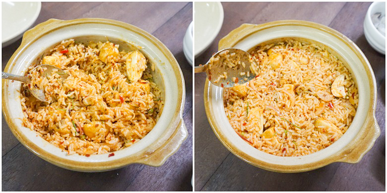 baked rice with shrimp and tom yum sauce 06