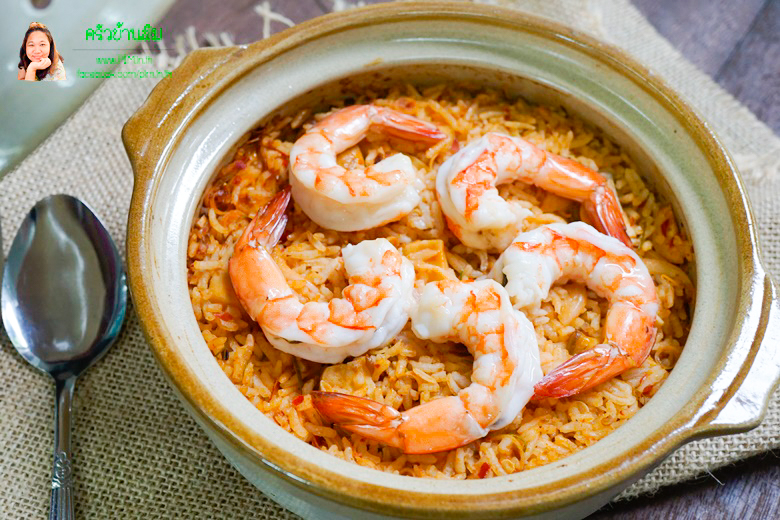 baked rice with shrimp and tom yum sauce 13