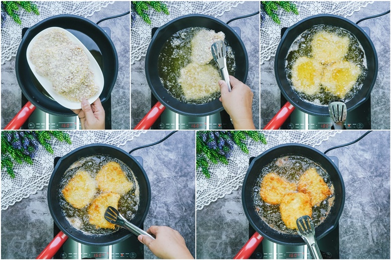 deep fried pork with curry sauce and scrambled eggs 26