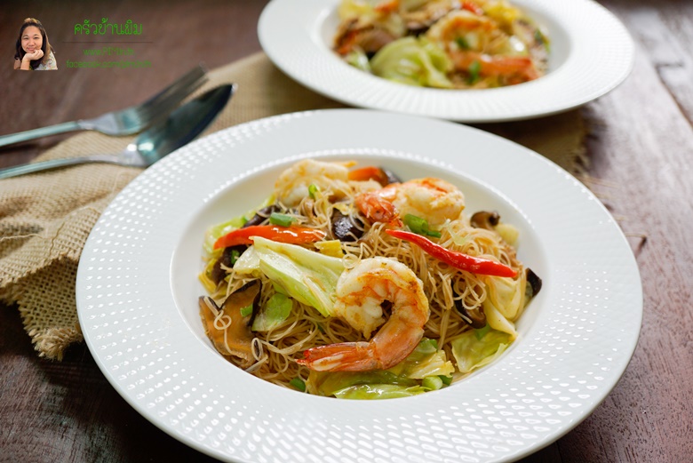 fried rice vermicelli with shrimp and garlic sauce 33