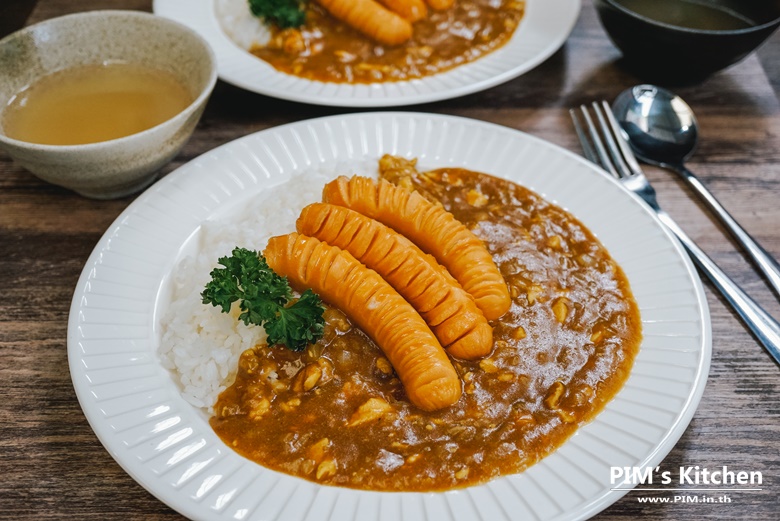 japanese curry rice with cheese sausage 02