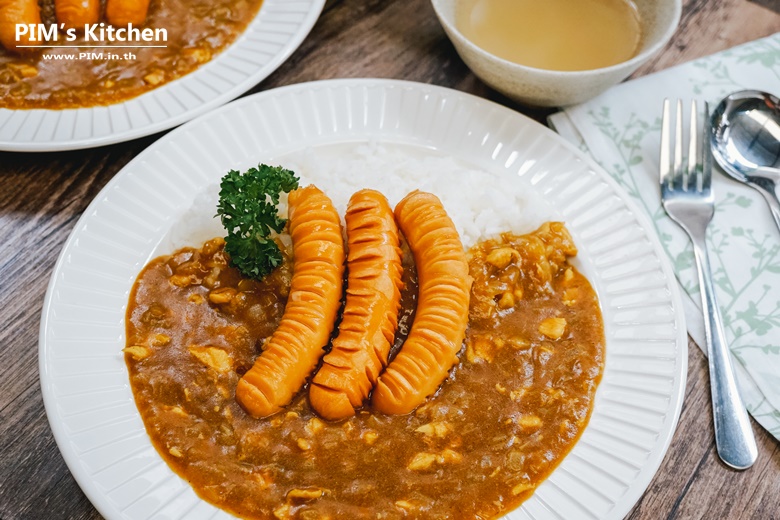 japanese curry rice with cheese sausage 03