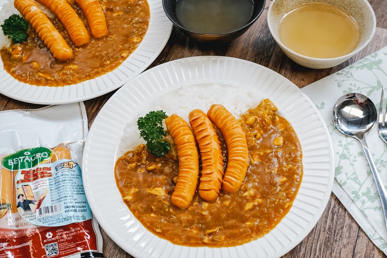 japanese curry rice with cheese sausage 29