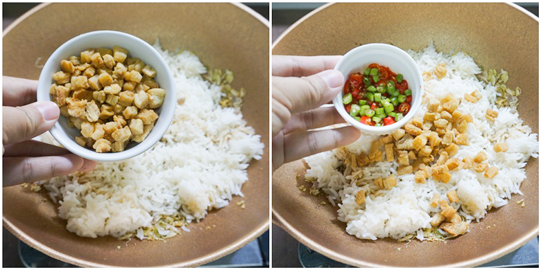 stir fried rice with pork crackling 10
