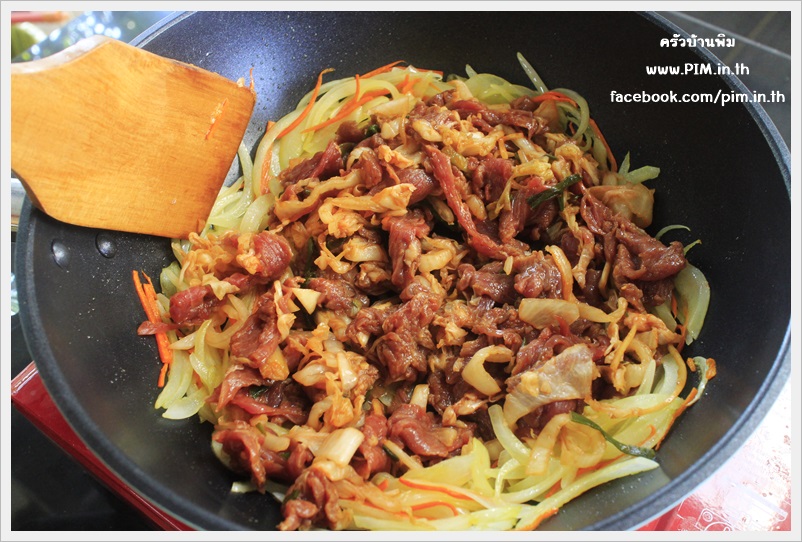 kimchi stir fried with beef 24