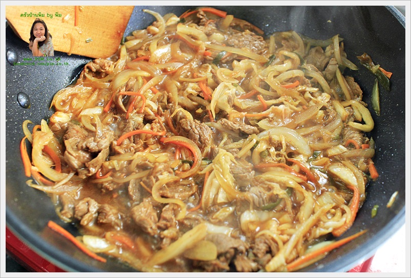 kimchi stir fried with beef 26