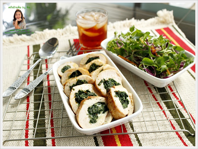 chicken stuffed with spinach and cheese12