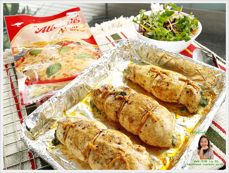 chicken stuffed with spinach and cheese14
