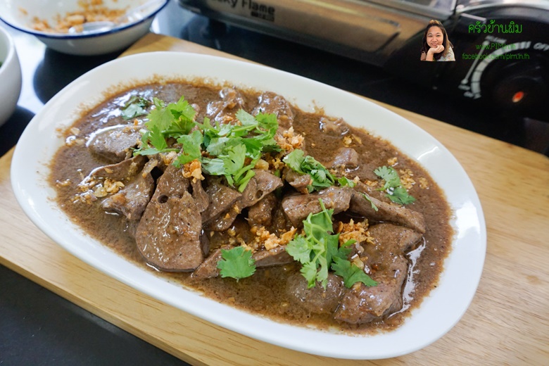 fried pork liver with garlic 14