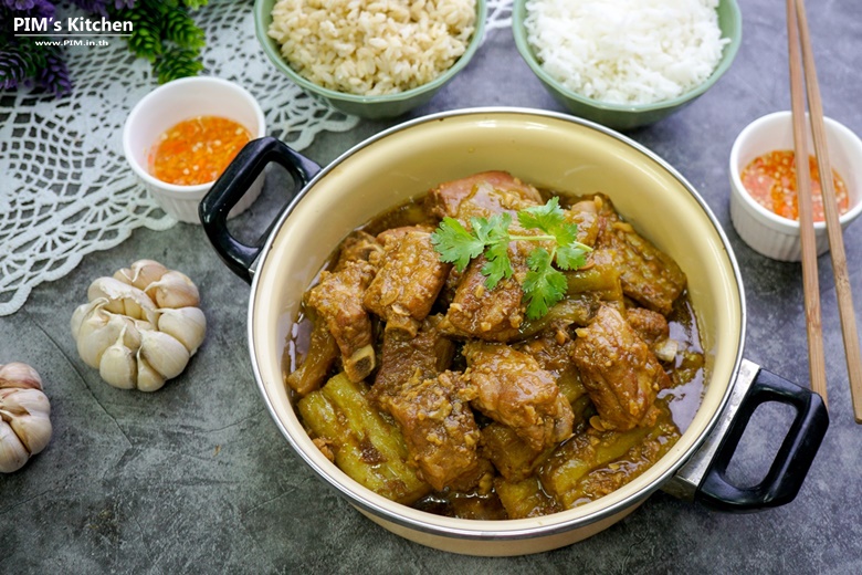stewed pork ribs with chinese bitter gourd 13