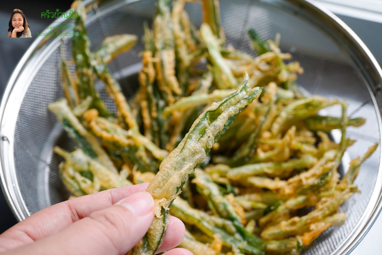 crispy deep fried morning glory salad 12