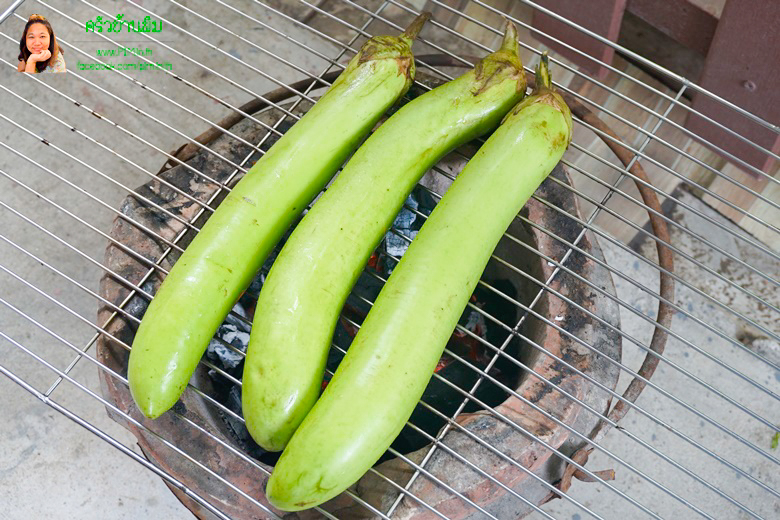 spicy grilled eggplants salad 03