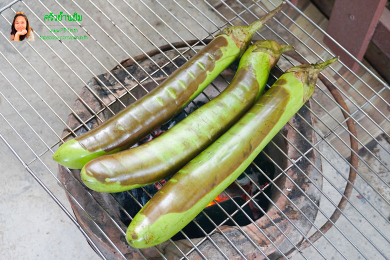 spicy grilled eggplants salad 04