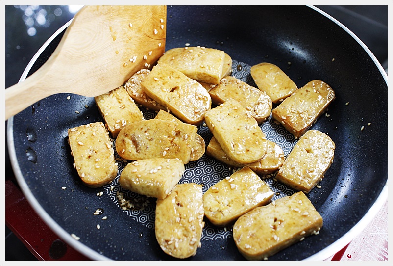 fried tofu with soy saouce 105