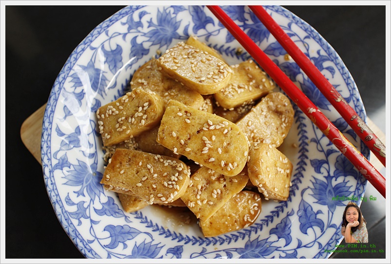 fried tofu with soy saouce 107