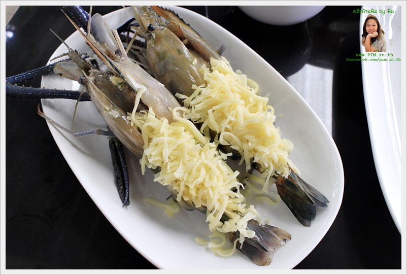 baked river prawn with cheese 06
