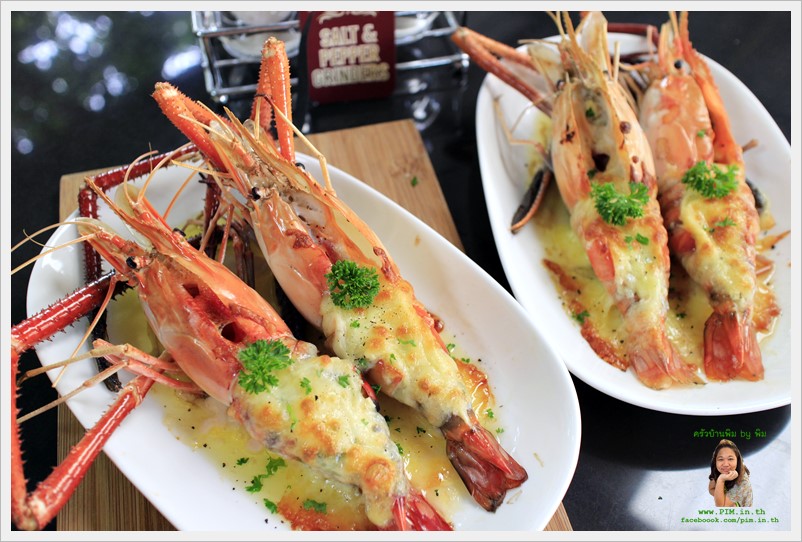 baked river prawn with cheese 13