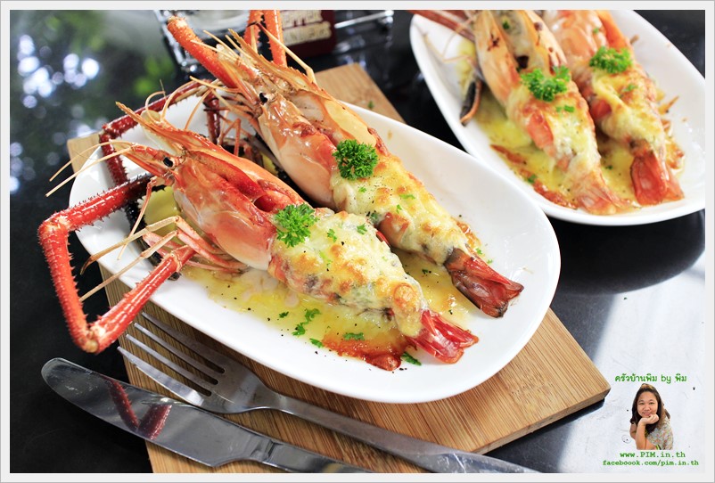 baked river prawn with cheese 14